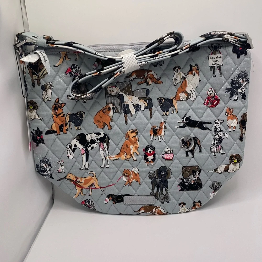 “Vera Bradley” Bucket Crossbody Bag in Cotton- (NWT) “Dog Show”Pattern - Picture 13 of 13